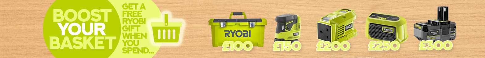 Free Ryobi Toolbox with Selected Products