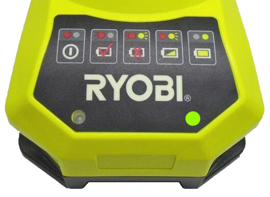 Ryobi charger green light on
