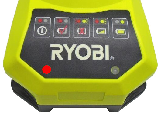Ryobi charger red light on