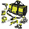Ryobi ONE+ 10 Piece Cordless Combo Kit (2.0 + 4.0Ah) 18V RCK186O-242SZL